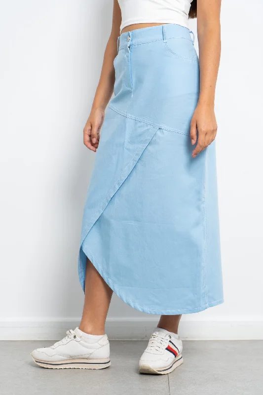 Colorful Gabardine Skirt - Azul