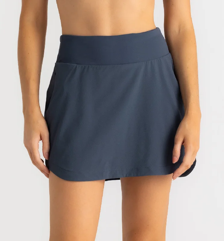 Women's Bamboo-Lined Active Breeze Skort (15") - Blue Dusk II