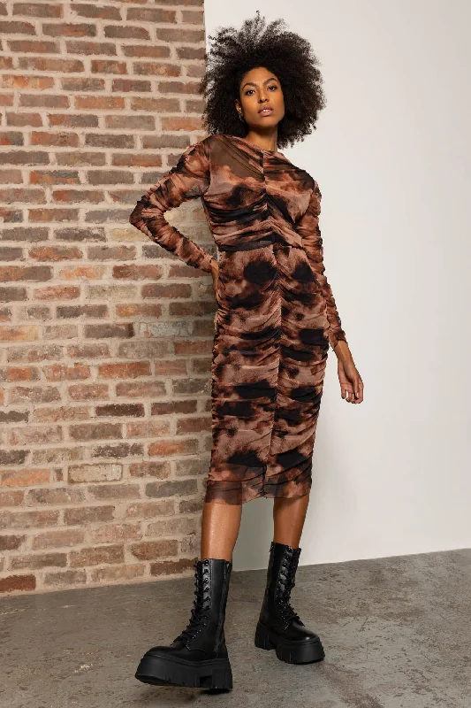 Kimora Skirt in Brown Print