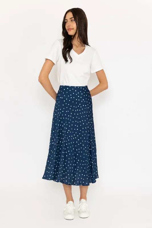 Polka Dot Satin Skirt