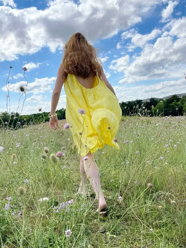 Alice Tie Dye Mini Dress- Lemon