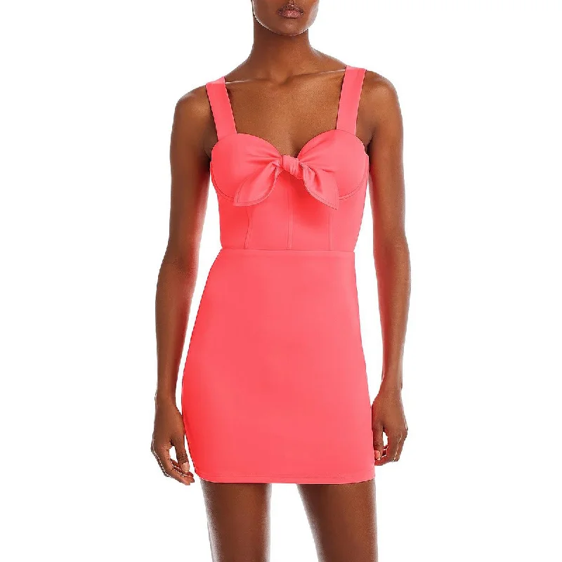 Fore Womens Knot-Front sleeveless Mini Dress