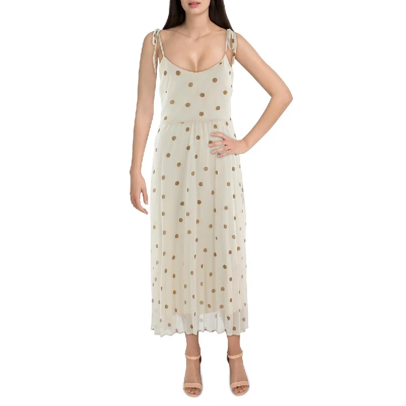 AVANTLOOK Womens Polka Dot Long Maxi Dress