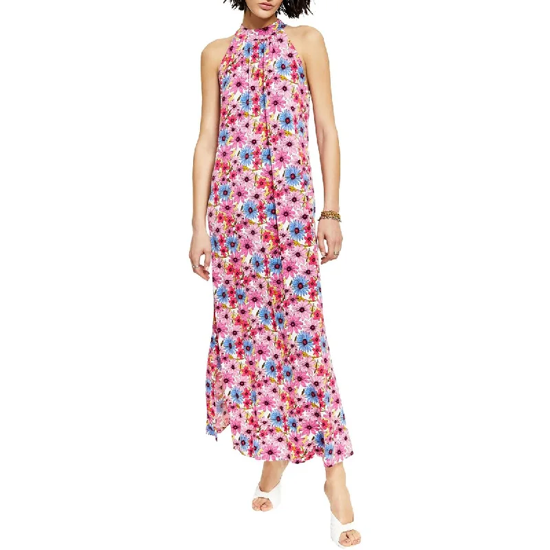 Bar III Womens Jersey Printed Maxi Dress