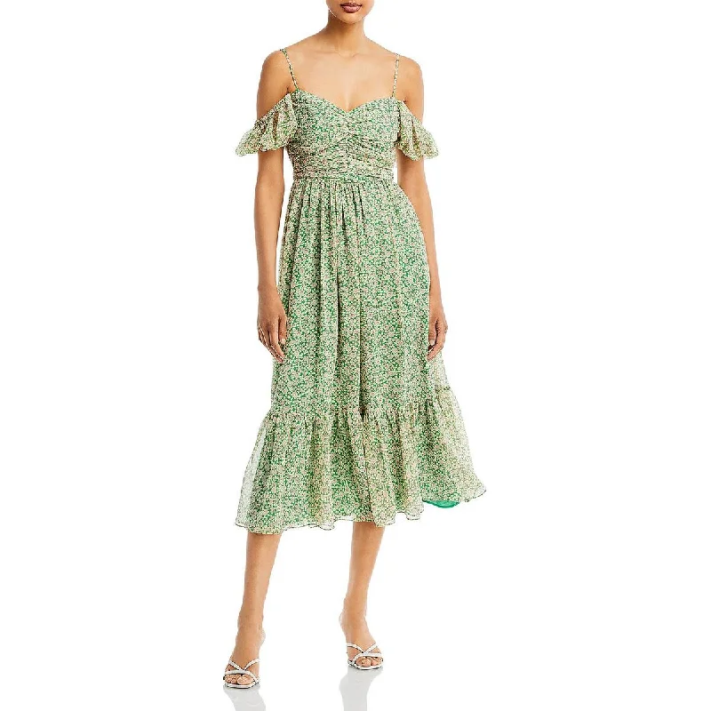 Bardot Womens Floral Print Long Midi Dress