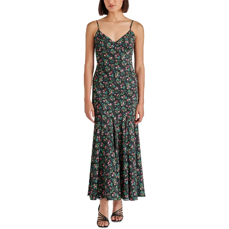 Betsey Johnson Womens Floral Print  Maxi Dress