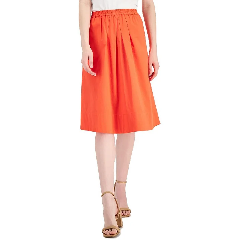 Donna Karan Womens Pull On Midi Midi Skirt