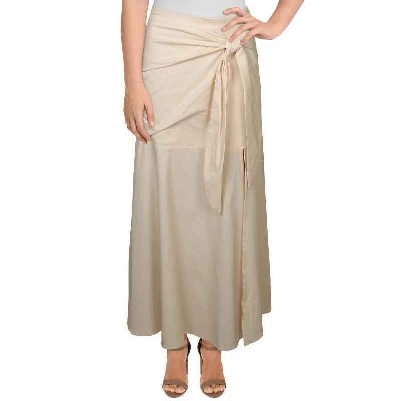 Gary Bigeni  Womens Woven Side-Tie Midi Skirt