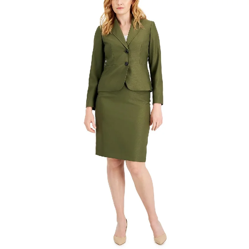 Le Suit Womens Petites Business Midi Skirt Suit