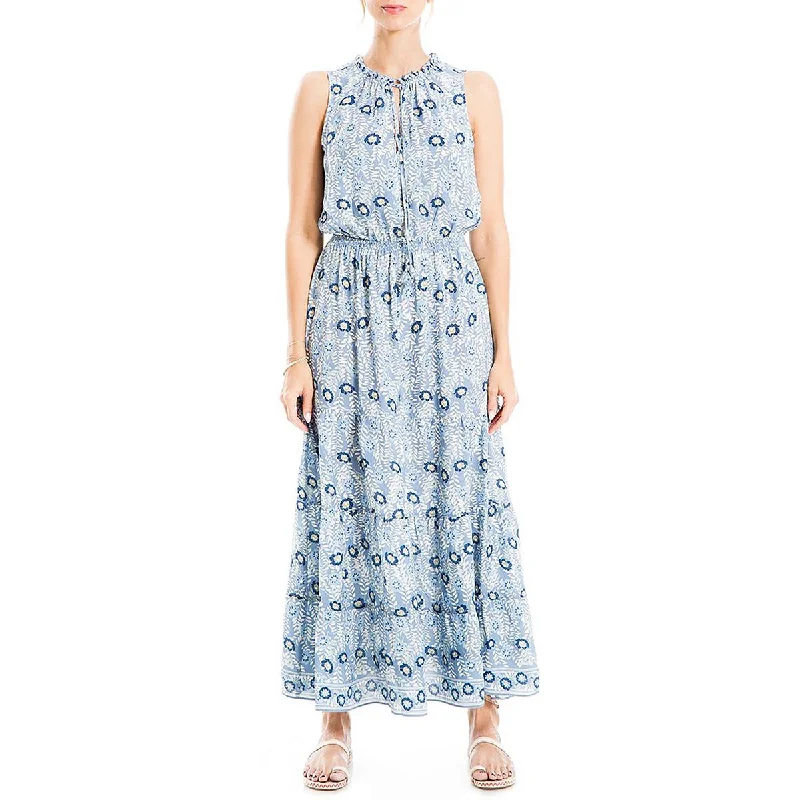 Max Studio Womens Floral Tiered Maxi Dress