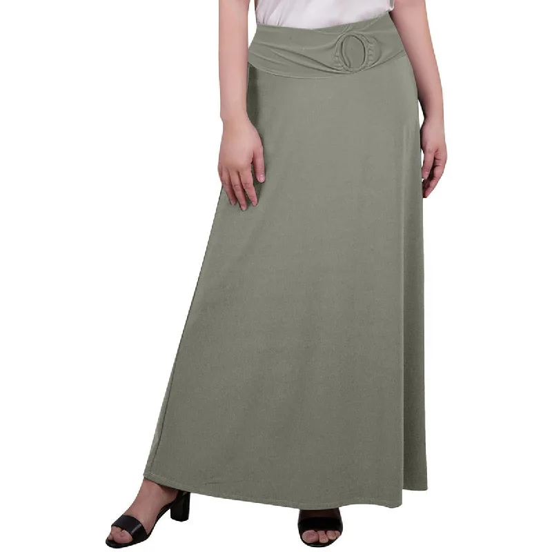 NY Collection Womens Petites Jersey Long Maxi Skirt