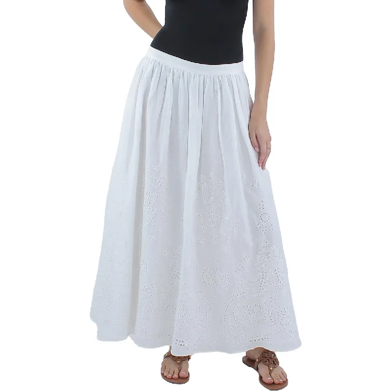 Polo Ralph Lauren Womens Linen Long Maxi Skirt