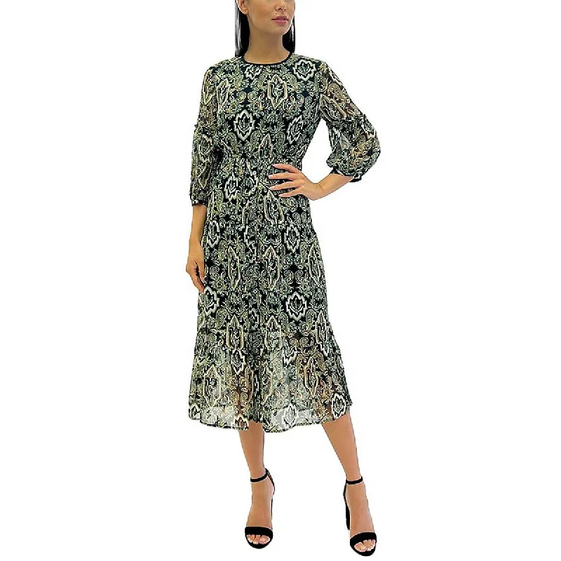 Sam Edelman Womens Paisley Long Midi Dress