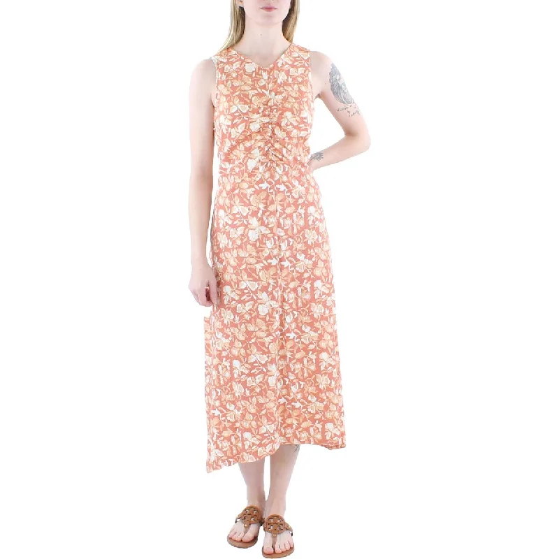 Soft Joie Womens Elliot Floral Sleeveless Midi Dress