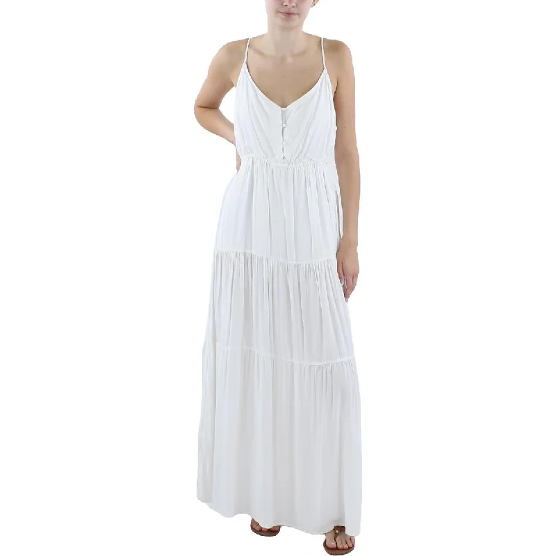 Steve Madden Womens Tiered Long Maxi Dress