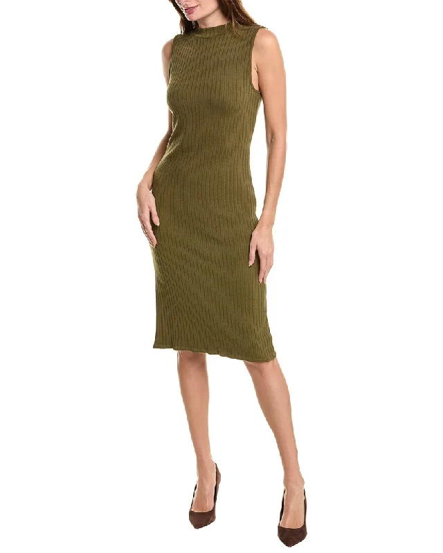 Bella Dahl Turtleneck Sleeveless Midi Dress