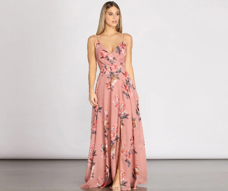 Alina Chiffon Floral Dress