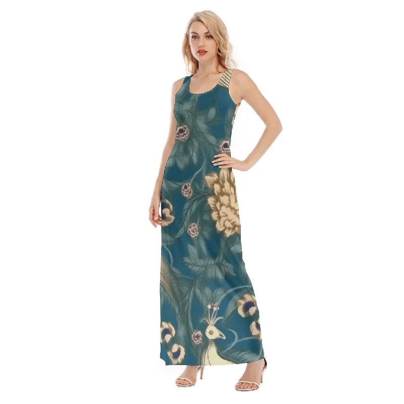 All-Over Print Women's Vest Dress | Length To Ankle