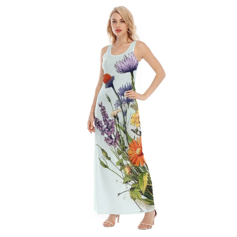 All-Over Print Women's Vest Dress | Length To Ankle