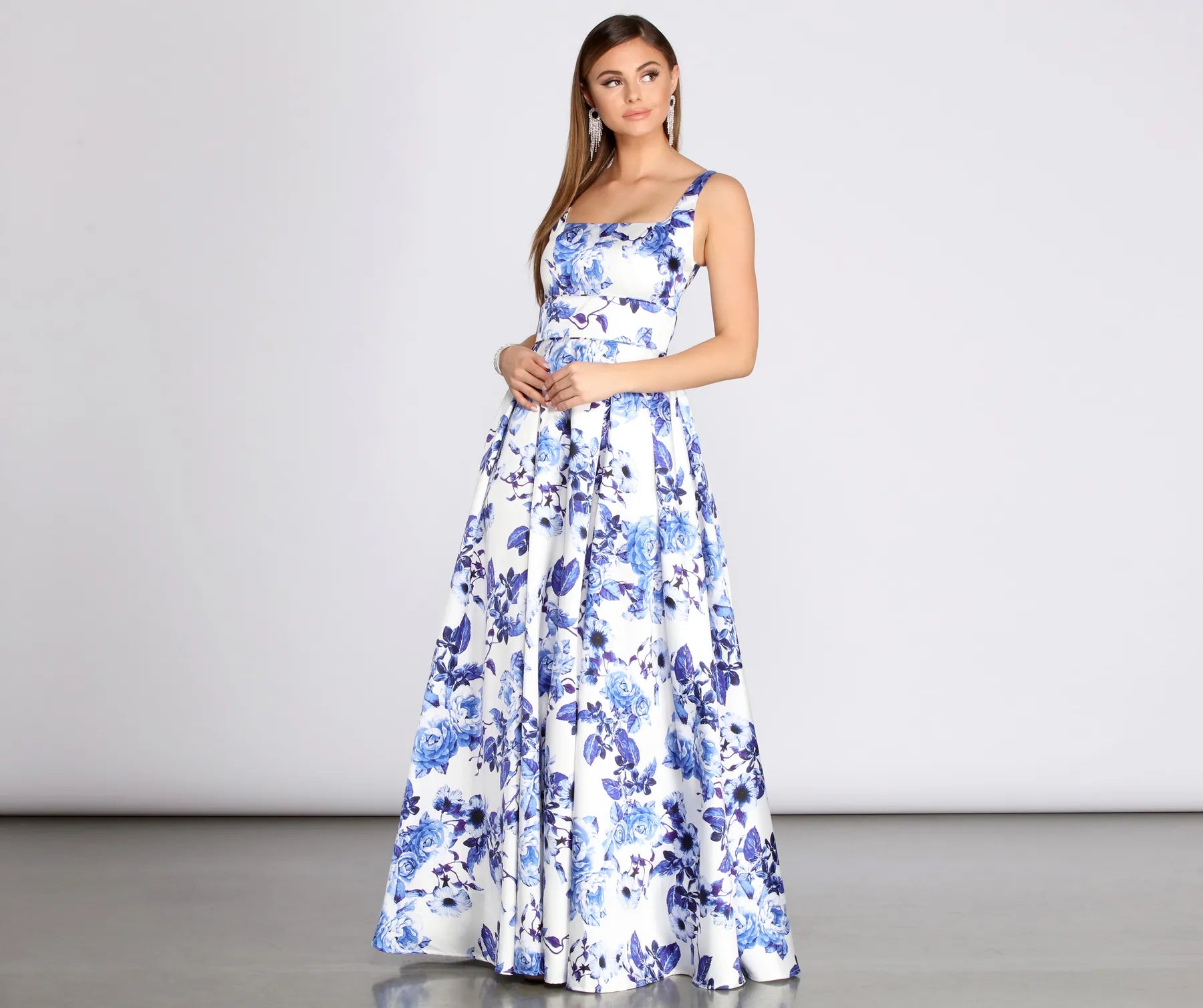 Macy Mikado Floral Ball Gown