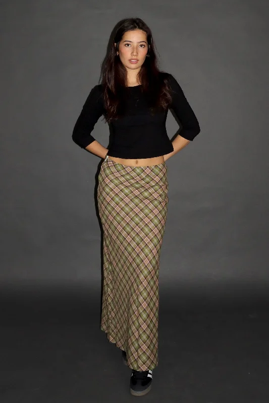 SCG MADE |Kelsey 90s plaid maxi skirt